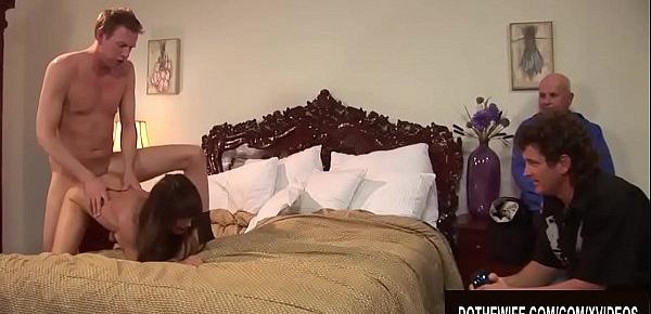  Sweet Brunette Wife Jenla Moore Fucked Doggystyle in Front of Cuckold